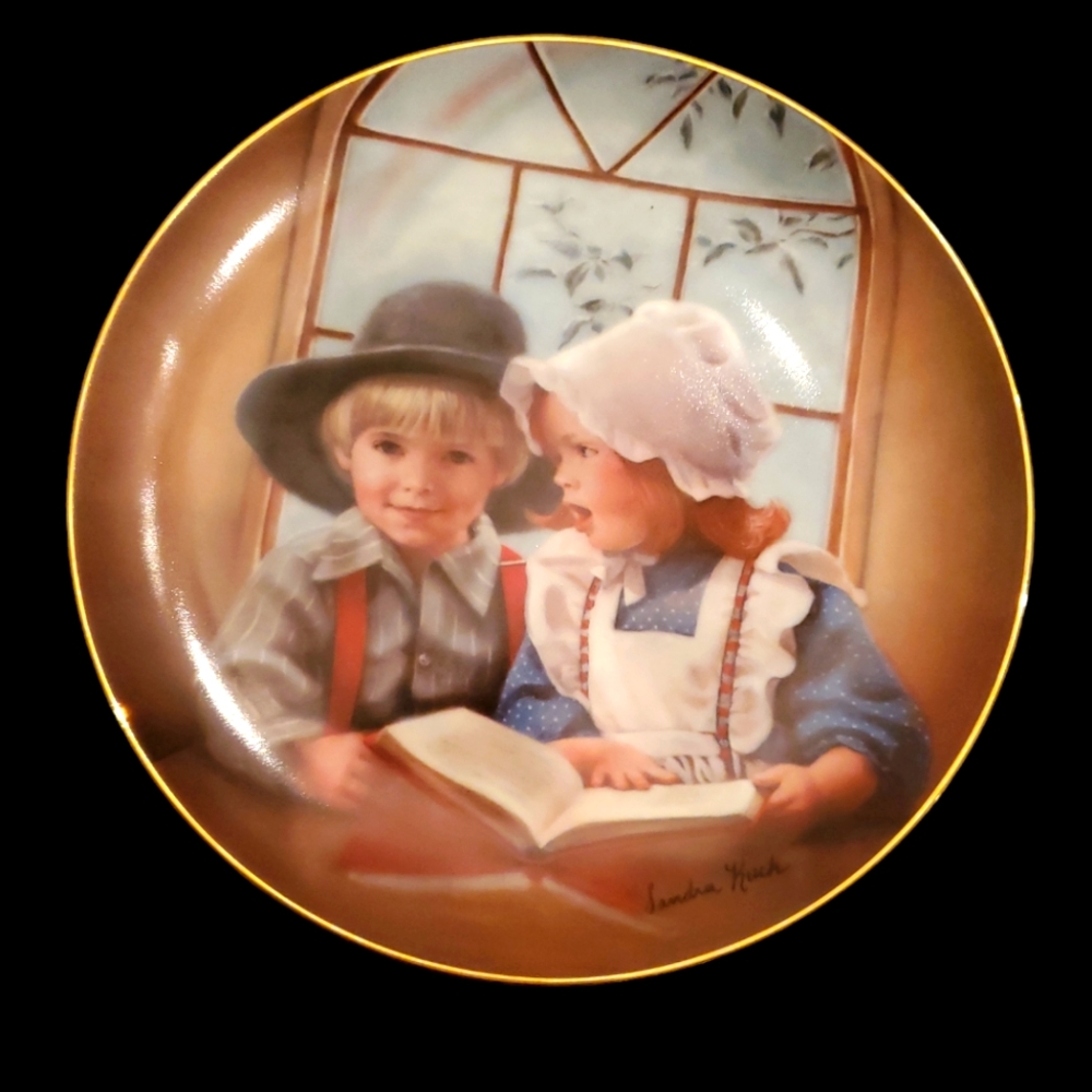 DAYS GONE‎ BY Sandra Kuck "LITTLE TUTOR" Collector Plate #0530HA